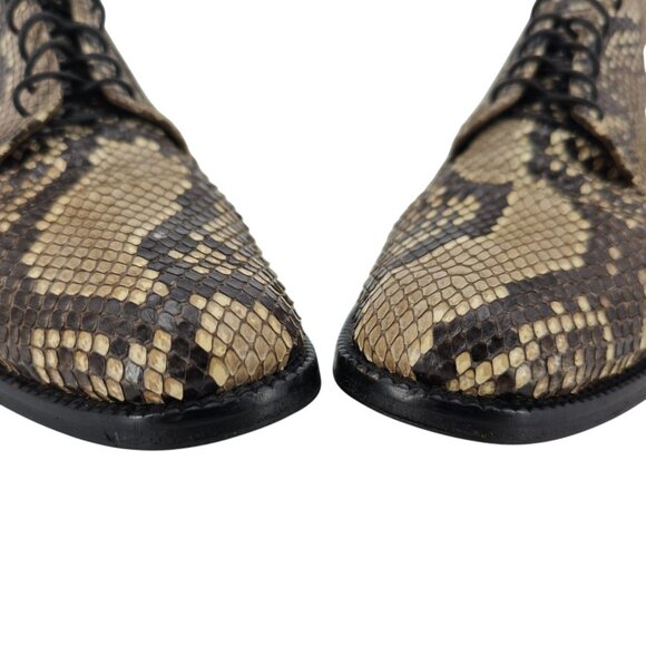 Carel Paris Italy Exotic Snakeskin Leather Ankle Chukka Boots Womens 6.5 Booties - Picture 10 of 11